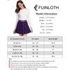Fuinloth Women's Faux Suede Skirt Button Closure A-Line High Wasit