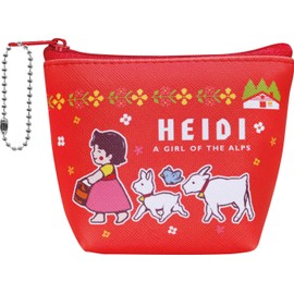 Jays Planning SNP078 Alps Girl Heidi Mini Pouch, Red, Approx. 4.1 x 3.3 x 1.8 inches (10.5 x 8.5 x 4.5 cm)