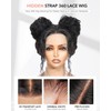 Hidden Strap 360 Glueless Lace Front Wigs Human Hair Pre