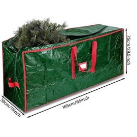 Large Christmas Tree Storage Bag 165x38x75cm Christmas Decoration Storage Bag Christmas Tree Storage Bag with Handles Fits 9 FT. Tall Christmas Trees, Green