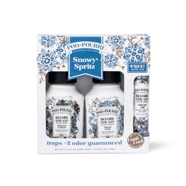 Poo~Pourri Toilet Spray, Snowy Spritz Holiday Value Set, 3 Pack includes 2 Poo~Pourri 2 Oz + 10mL, Gift Set