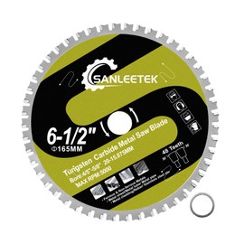 165mm Circular Saw Blade Metal - SANLEETEK Tungsten Carbide Tipped Saw Blade TCT Cutting Disc 48T for Steel Iron Stainless Steel Ferrous Metals Pipe Bore 20mm x 15.875mm