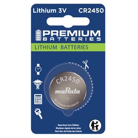 Premium Murata CR2450 Lithium 3V Coin Cell - Japanese Engineered High Capacity Batteries (1 Pack)