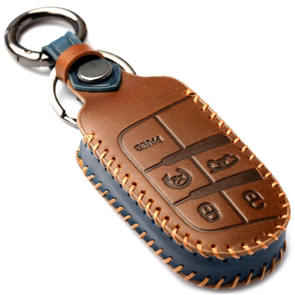 GLECHAZ Key Fob Cover Compatible with Jeep Grand Cherokee Wrangler
