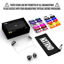 Nxtrnd VZR1 Football Visor, Flat Lens Technology, Fits Adult & Youth Football Helmets (Clear)