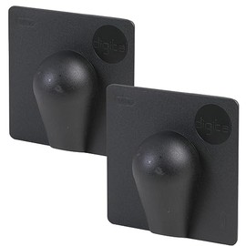 External Brick Burst Buster Plate - Cable Wall Entry Tidy Cover Satellite Coaxial Aerial (2, Black)