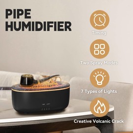 Cannon Humidifier, Cannon Diffuser with 7-Color LED Light and Timer, 2 Spray Modes Vapor Cannon Humidifier, 280ML Cannon Humidifiers for Bedroom (Cannon Humidifier-White)