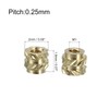 uxcell Knurled Insert Nuts, 130pcs M1 x 1.8mm Length x