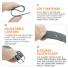 10pcs PU Leather Luggage Tag Straps with Metal Buckle Black