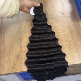 14a Grade Human Hair Bundles Bone Straight Original Burmese Curly Human Hair Wigs Bundles Suppliercolor: 1 bundle loose deep, Stretched Length: 12 inches