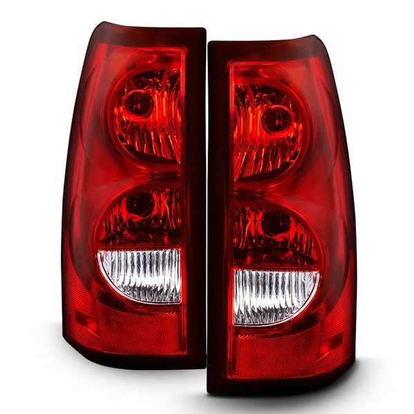 ACANII - For 2003-2006 Chevy Silverado 1500 2500 3500 Factory Style Tail Lights Rear Brake Lamps w/Harness & Bulb Pair