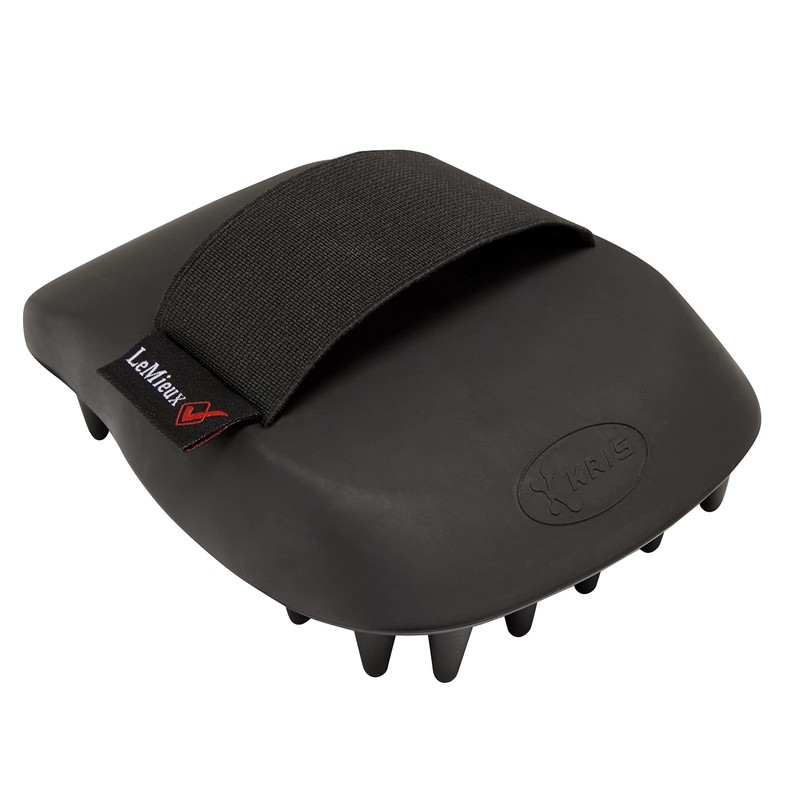 LeMieux Rubber studded curry comb mouse groomer (black)