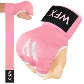 Boxing Hand Wraps Punch Bag Men Women Gel Inner Gloves Bandages Quick Long Support Straps Training Sparring (Pink, S)