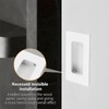 MOROBOR Recessed Finger Flush Pulls, 2pcs Warm White Rectangular Aluminum