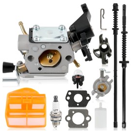 AUTOKAY 506450401 Carburetor Fits for Husqvarna 445 450 445E 450E 445 II Chainsaw Parts Replace C1M-EL37B 523055201 with Maintenance Kit