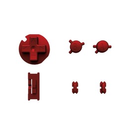 eXtremeRate Scarlet Red Replacement Full Set Buttons for Gameboy Color GBC - Handheld Game Console NOT Included