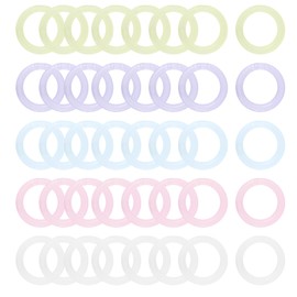 100 PCS Binder Rings, NEWEST Loose Leaf Binder Rings 1/2 Inch Small Binder Ring for Index Cards Book Binding Rings Plastic Key Rings for Scrapbook, School Notebooks, Office Documents, Home Photo Album