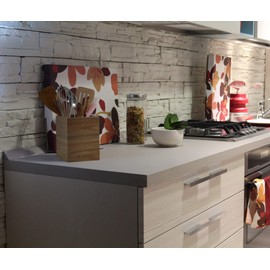 Spiretro Acacia Wood Kitchen Utensil Holder & Organizer – Countertop Cutlery Storage for Cooking Utensils, Spoons, Spatulas, Forks, Whisks & Knives – Lead-Free Lacquer, 5" W x 5" D x 6.5" H