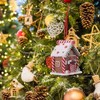 Toddmomy Christmas Gingerbread House Ornaments Resin Christmas Hanging Ornaments for
