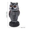 Tomotato Fake Owl Bait, Owl Scarecrow with Rotating Head, Plastic