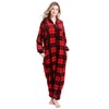 GARRULO Family Christmas Pajamas Matching Sets,2024 One-Piece Buffalo Plaid Flannel