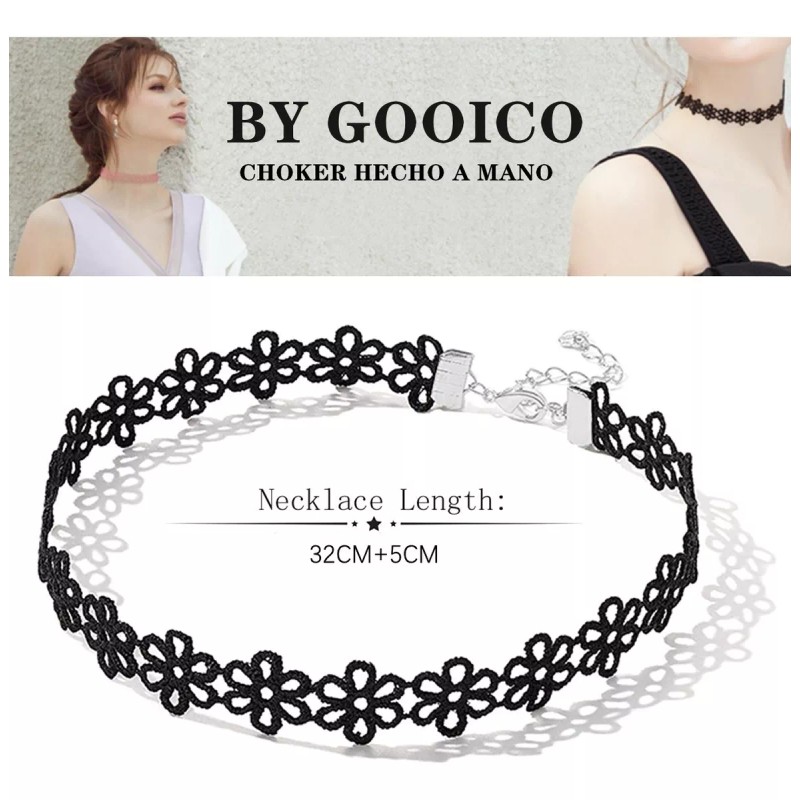 THE9SHOP 12 Collar De Gargantilla Ribbon Choker Necklace Para Mujer