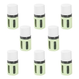 BJGZ-HC Refillable Travel Bottles 4 in 1 240ml - Leakproof Silicone Containers with Funnel & Removable Labels for Airplane Toiletries (Shampoo, Lotion, Liquid Essentials) (green)