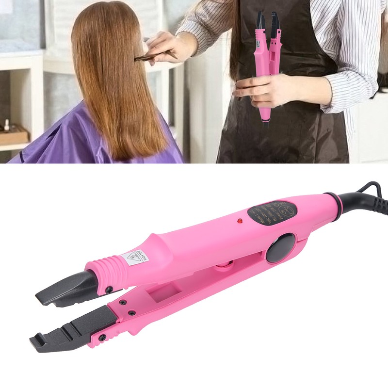 Professional Hair Extension Iron Household Hair Connector Styling Tool Pink