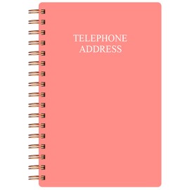 Telephone Address & Birthday Book with Tabs, Address Log Book for Contacts, with Phone Numbers, Addresses, Birthday & Password. Alphabetical A-Z Organizer, Rose, 3.5x5.25 inch