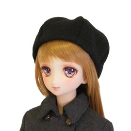 Petite Marie 1/3 Doll, MSD and SD Compatible, Beaver Material Beret Hat, Black, 15.7 inches (40 cm), 23.6 inches (60 cm), Doll BJD Doll Clothes [Petit Marie]