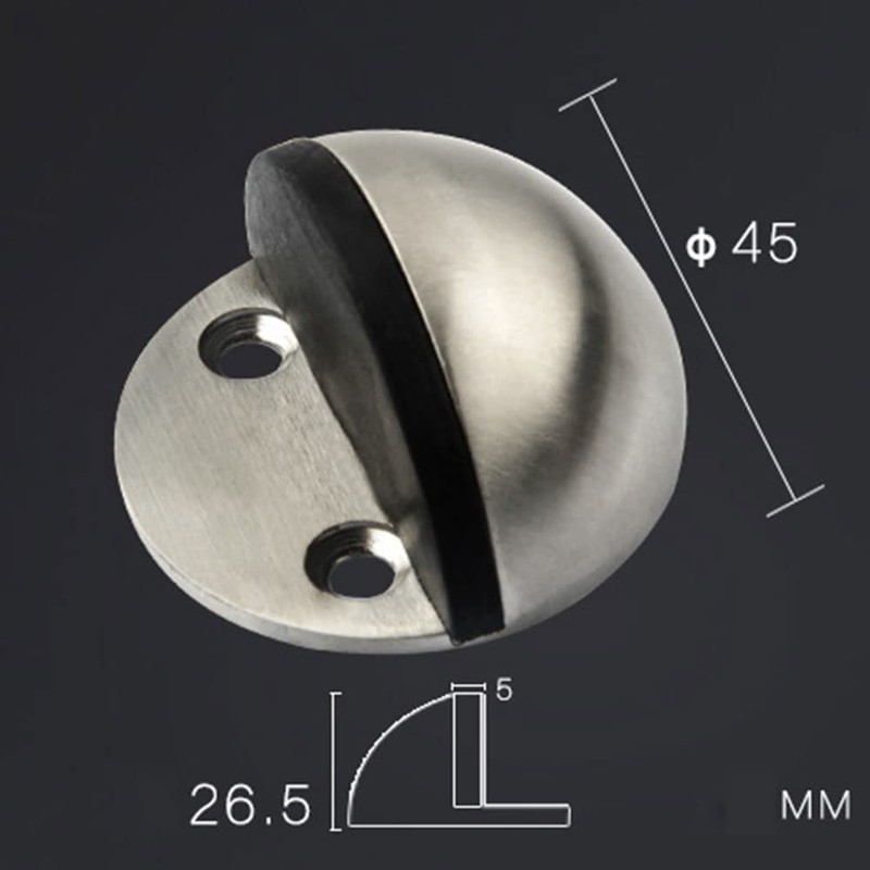Floor Door Stoppers, 2 PCS Oval Half Moon Door Stops