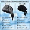 Paisley Cooling Head Scarf Cap Set, Motorcycle Pirate Head Wrap