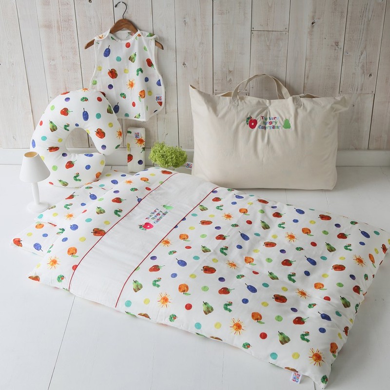 baby.e-sleep The Very Hungry Caterpillar (Harapeko Aomushi) Double Gauze Fitted