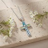 JBAERD Lighthouse Necklace 925 Sterling Silver Lighthouse Cross Pendant Necklace