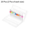 sourcing map 2 Set (20pcs) PCB Drill Bit Set 1/8"