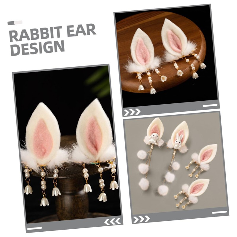 COLLBATH 2pcs Rabbit Ear Hair Clips Hair Accessories for Women