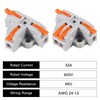 30Pcs Compact Wire Conductor Connector, T-Shape Lever Nut Wire Connector,