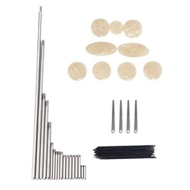 Jiayouy 1 Set Alto Sax Repair Kit Include Sax Inlays Sound Hole Pad Screws Spring Needles Rollers Woodwind Instrument Replacement Accessory