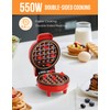 Waffle Maker Mini Small Compact Design, Breakfast Waffle Iron Machine