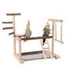 RoseFlower Wooden Bird Playground Parrot Playstand, Bird Perches Stand for
