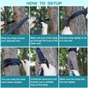 Camping Hammock Portable Nylon Hammocks with Tree Straps Single Lightweigtht