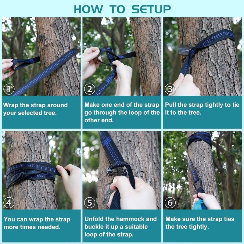 Camping Hammock Portable Nylon Hammocks with Tree Straps Single Lightweigtht