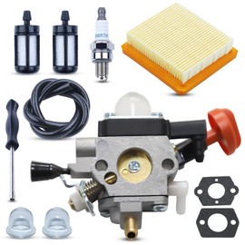 Haishine FS91 Carburetor for Stihl FS91 FS91R FS111 FS89 HT102 HT103 FC91 FC96 KM91 KM91R KM111 FC11 with Air Filter, Spark Plug, Oil Hose, Screwdriver, Primer Bulb, Fuel Filter