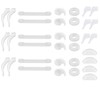 AZFVBQL 34PCS Eyeglasses Retainers Silicone Glasses Temple Holders Anti-Slip Protectors