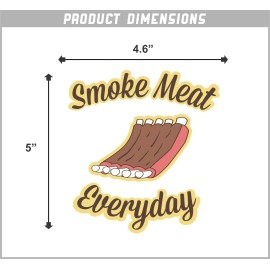 Coolie Junction Smoke Meat Everyday, Window or Bumper Sticker Decal 5 Inch
