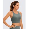 CRZ YOGA Womens Butterluxe Strappy High Neck Longline Sports Bra