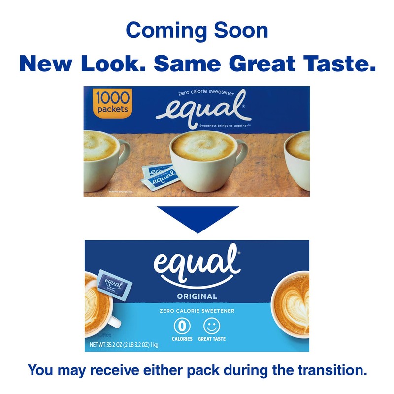 EQUAL 0 Calorie Sweetener, Aspartame and Acesulfame-K Sweetener Packets, Zero