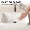 DeerValley Bathroom Vessel Sink, 19.29'' x 11.81'' x 4.72'' Semi