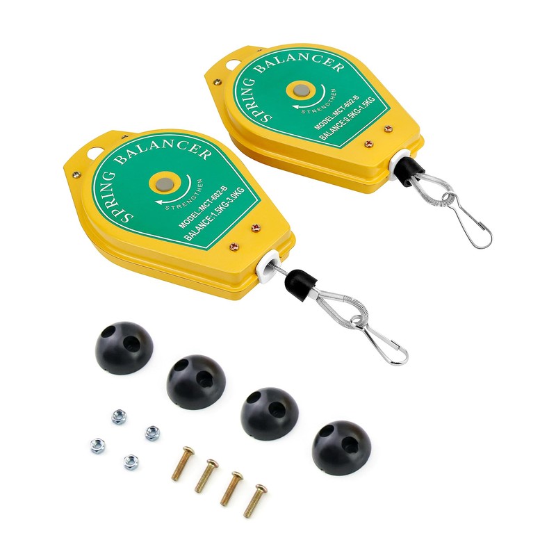 QWORK Retractable Spring Balancer, 3.3lbs - 6.6 lbs and 1.1lbs
