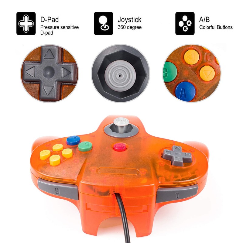 miadore 4 Pack Classic N64 Controller, Wired Classic N64 Gamepad